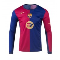 Camisa de Futebol Barcelona Equipamento Principal 2024-25 Manga Comprida